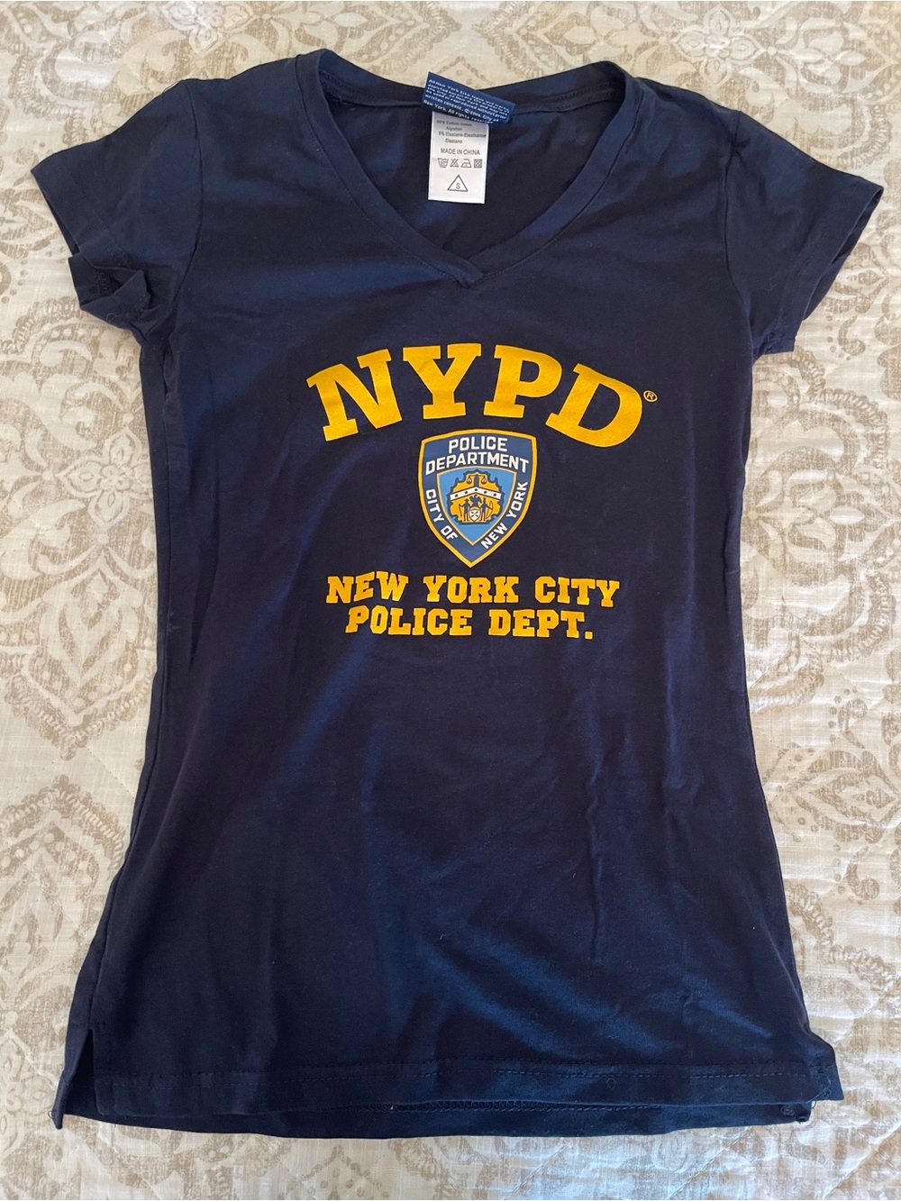 NYPD Navy Short Sleeve Graphic Tee - Women's